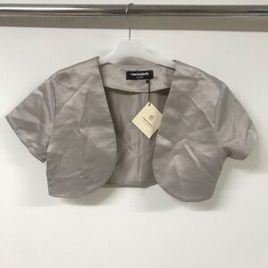 Big Girl Little Girl Bridal Satin Plain Jacket Shrug Flower Girl Dress